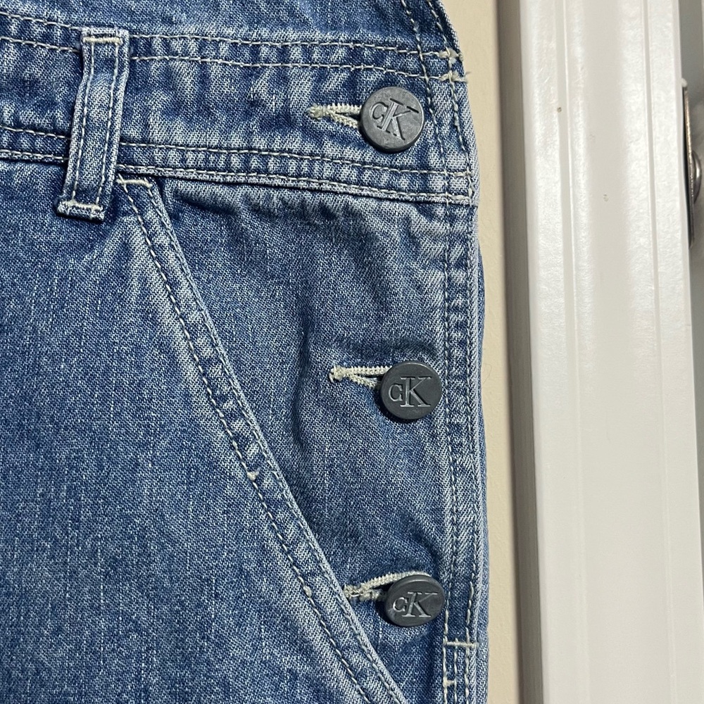 Vintage 90s Calvin Klein Carpenter Denim Bib Overalls - Picture 10 of 14
